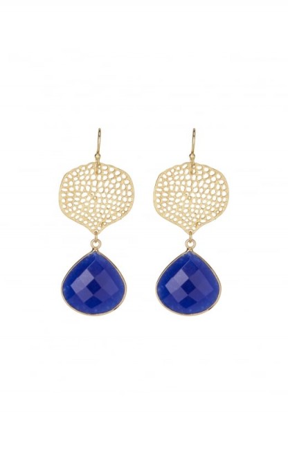ASHIANA RAE BLUE EARRINGS ~ drop earrings ~ chic holiday accessories ~ poolside statement jewellery