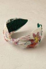 ANTHROPOLOGIE Azalea Beaded Floral Headband ~ flower printed hair accessories ~ embellished headbands ~ bead embellishments