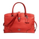 Coach Mercer Leather Satchel, Carmine ~ quality bags ~ luxury handbags