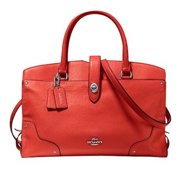 Coach Mercer Leather Satchel, Carmine ~ quality bags ~ luxury handbags - flipped