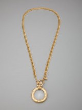 CHANEL VINTAGE circle pendant necklace / luxe jewelry / designer fashion jewellery / round pendants / statement necklaces