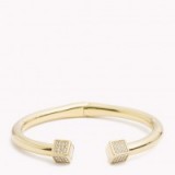 Tommy Hilfiger cuff bracelet with Swarovski Crystal details. Gold tone fashion jewellery | designer bracelets | embellished cuffs