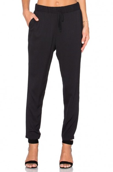 CUPCAKES AND CASHMERE DEMPSEY PANT black. Drawstring waist pants | casual trousers - flipped