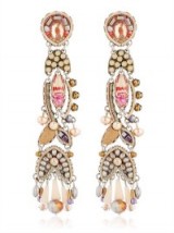 AYALA BAR DUNE PAISLEY EARRINGS ~ statement drop earrings ~ multi coloured resin stones ~ occasion jewellery ~ long drop style ~ glamorous accessories