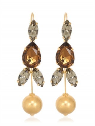 MARNI CRYSTAL EARRINGS ~ statement jewellery ~ coloured crystals ~ occasion accessories ~ drop style - flipped