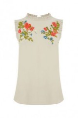 oasis embroidered top off white. Floral embroidery | frill detail tops | summer fashion
