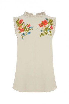 oasis embroidered top off white. Floral embroidery | frill detail tops | summer fashion - flipped