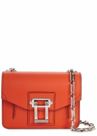 Proenza Schouler Hava orange leather cross-body bag ~ small bags ~ chic shoulder bags ~ designer accessories ~ stylish handbags ~ made with style - flipped