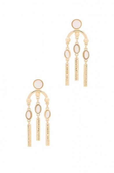 HOUSE OF HARLOW 1960 DESERT OASIS DROP EARRINGS gold tone. Statement jewellery | luxe style accessories | fashion jewellery - flipped
