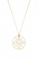 HOUSE OF HARLOW 1960 THE FOUR ELEMENTS PENDANT NECKLACE gold tone. Fashion jewellery | long necklaces | round pendants | luxe style accessories