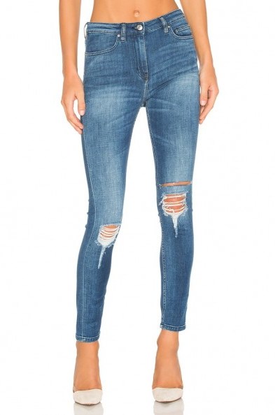 IRO JEANS NEVADA SKINNY denim blue. Destroyed | ripped | casual fashion - flipped