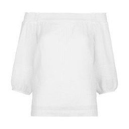 Whistles ~ Lila Bardot Linen Top white. Off the shoulder tops | summer fashion | holiday clothing - flipped