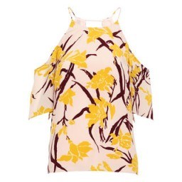 Whistles ~ Lilly Print Cold Shoulder Top. Summer tops | floral prints ~ flower printed holiday fashion - flipped