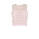 Warehouse linear shell top light pink – sleeveless crop tops – cropped fashion