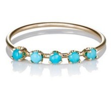 LOREN STEWART Turquoise Cabochon Ring - flipped