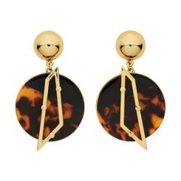 Lulu Frost Tort Circle Earring. Round drop earrings | fashion jewellery | faux tortoiseshell | resin tortoise shell | accessories - flipped