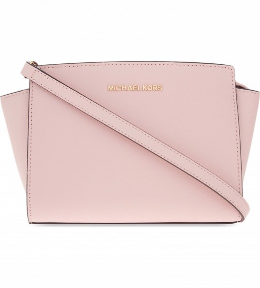 MICHAEL MICHAEL KORS Selma medium leather cross-body bag blossom – designer crossbody bags – pink handbags – luxe accessories – bag envy