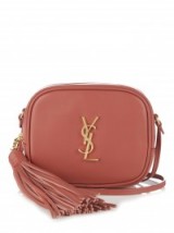 SAINT LAURENT Monogram Blogger leather cross-body bag antique pink – luxe mini bags – small crossbody handbags – cross body – luxury accessories – designer fashion