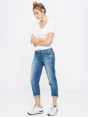 MOTHER Dropout rough it up jeans / blue vintage style denim / my casual weekend look / California fashion - flipped