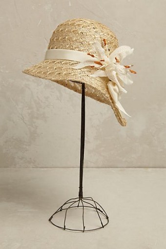 Navona Lily Cloche Hat ~ floral straw hats ~ summer accessories - flipped