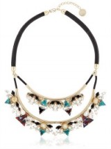ANTON HEUNIS ART DECO EXPRESSION NECKLACE ~ designer fashion jewelry ~ crystal necklaces ~ statement jewelry ~ double layer collar ~ feature accessories ~ luxe style costume jewellery