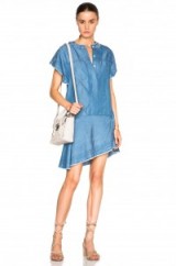 3.1 PHILLIP LIM STONEWASHED TEE DRESS medium indigo. Blue denim | designer dresses | day wear | holiday fashion