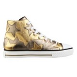 Roberto Cavalli Star Patch Sneakers. Sports luxe | gold metallic trainers | casual designer shoes | stars | luxury flats | flat footwear
