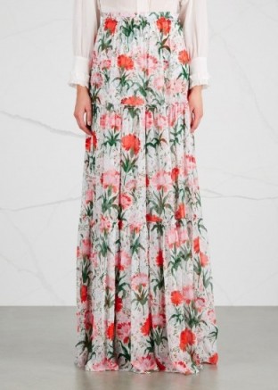 Erdem Sigrid floral print silk maxi skirt ~ effortless style ~ long designer skirts ~ feminine look clothing ~ beautiful fashion