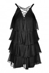 TFNC Bonita Black Dress – layered party dresses – mini length – ruffled layers – ruffles – evening glamour – going out fashion