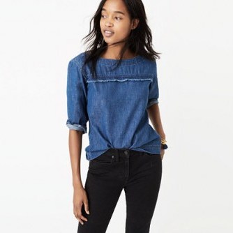 Madewell denim herald tee in vonessen wash. Casual fashion | blue tops | tees - flipped