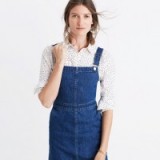 Madewell denim hillview dress. Blue dungaree dresses | casual fashion | overall style