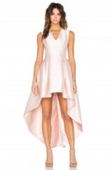 LEENA DRESS by ALEXIS ~ pink sleeveless occasion dresses ~ high low hemline ~ asymmetric hem ~ V-neck