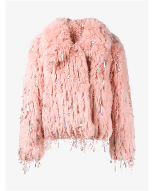 ASHISH Sequin Embellished Faux Fur Jacket ~ sequins ~ winter jackets ~ glamour ~ luxe