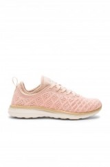 ATHLETIC PROPULSION LABS: APL ~ TECHLOOM PHANTOM SNEAKER in blush & cream. Light pink sneakers | sports luxe | feminine style trainers | girly flats | casual flat shoes