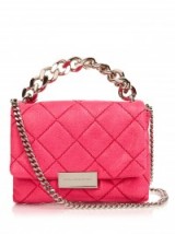 STELLA MCCARTNEY Beckett mini faux-suede cross-body bag ~ hot pink bags ~ luxe handbags