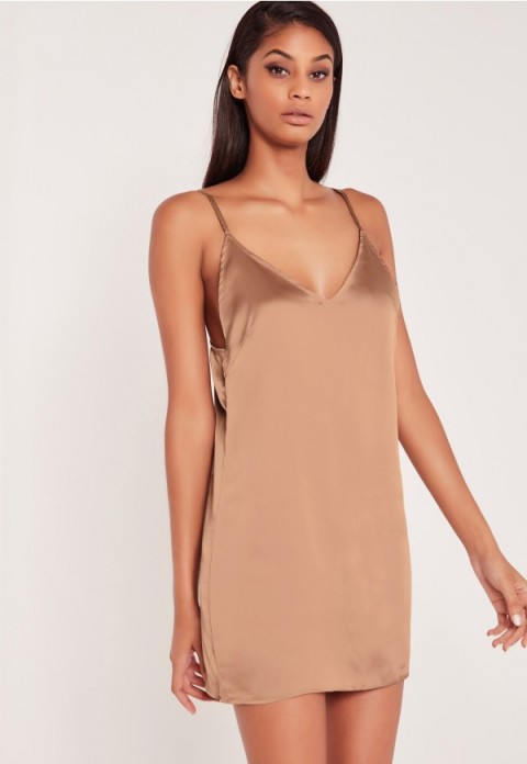carli bybel x missguided silky cami dress pink ~ short slip dresses ~ shop the trend ~ on trend fashion ~ strappy