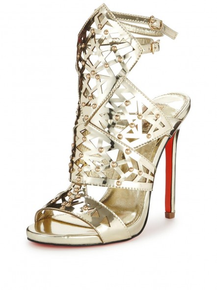 Carvela Goose Gladiator Sandal, gold high heels, evening glamour, glamorous going out shoes, party feet, metallic gladiators