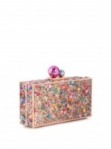 SOPHIA WEBSTER Clara crystal-embellished box clutch ~ multi-coloured crystals ~ luxe evening bag ~ luxury occasion bags ~ designer handbags ~ glamorous & feminine