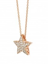 SELIM MOUZANNAR Diamond & pink-gold Istanbul necklace ~ star shaped jewellery ~ small pendant necklaces ~ luxe style jewelry ~ stars ~ diamonds ~ pendants