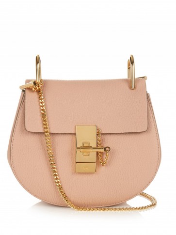 CHLOÉ Drew mini leather cross-body bag ~ light pink crossbody bags ... | www.bagssaleusa.com