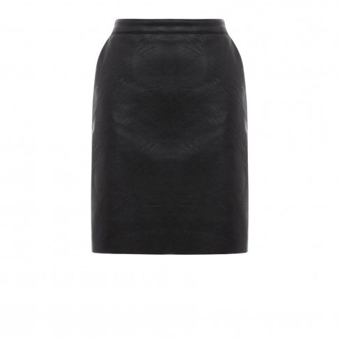 WAREHOUSE FAUX LEATHER CLEAN SKIRT black – autumn | winter fashion – straight skirts – on-trend fashion – womens fashionable clothing - flipped
