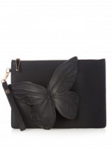 SOPHIA WEBSTER Flossy butterfly leather pouch ~ large pouches ~ designer clutch ~ handbags embellished with butterflies ~ feminine accessories