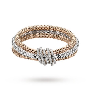Fope Mia Luce Three Colour Diamond Bracelet ~ bling bracelets ~ diamonds ~ luxe jewellery