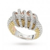 Fope Mia Luce Three Colour Diamond Ring ~ bling rings ~ luxe jewellery ~ diamonds