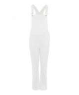 FRAME DENIM WHITE ANTIBES DUNGAREES. Designer overalls | casual weekend fashion