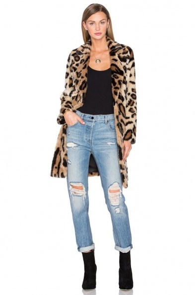HOUSE OF HARLOW 1960 x REVOLVE Genn Faux Fur coat in leopard – glamorous winter coats – casual glamour – warm fashion – animal prints - flipped