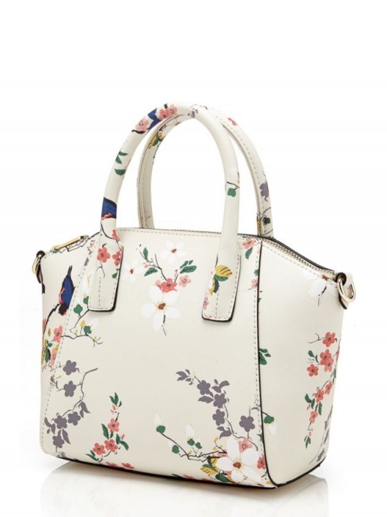 GUESS ISABEAU SMALL FLORAL HANDBAG ~ flower printed handbags ~ feminine style bags - flipped