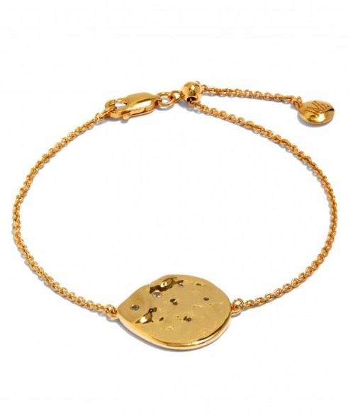 MONICA VINADER GOLD-PLATED WHITE TOPAZ SIREN SCATTER BRACELET. Delicate bracelets | modern style jewellery | luxe style jewelry - flipped