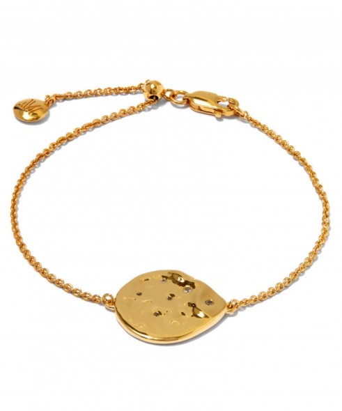 MONICA VINADER GOLD-PLATED WHITE TOPAZ SIREN SCATTER BRACELET. Delicate bracelets | modern style jewellery | luxe style jewelry