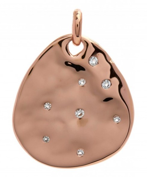 MONICA VINADER ROSE GOLD-PLATED SIREN SCATTER TEARDROP PENDANT. Topaz pendants | modern style jewellery - flipped